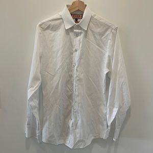 Thomas Pink 15 1/2 super slim white mens dress shirt.